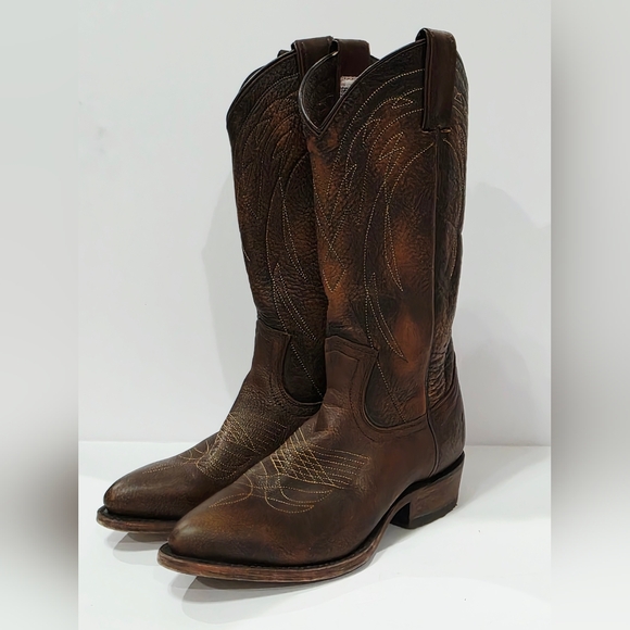 Frye BILLY 77689 Brown Boot Cowboy Western Leather Pull On Ride Women 5.5 B Used - Picture 6 of 16